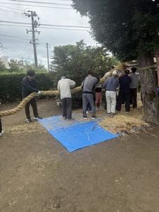 地域の十五夜綱引き大会。